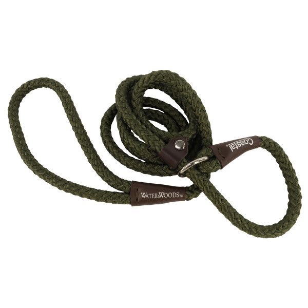 Water &amp; Woods Braided Rope Slip Lead 6" Green