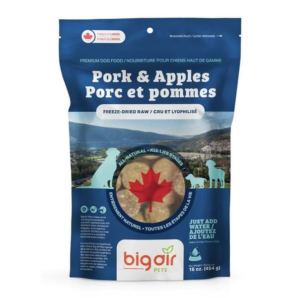 Freeze Dried Raw Pork &amp; Apples 454GM