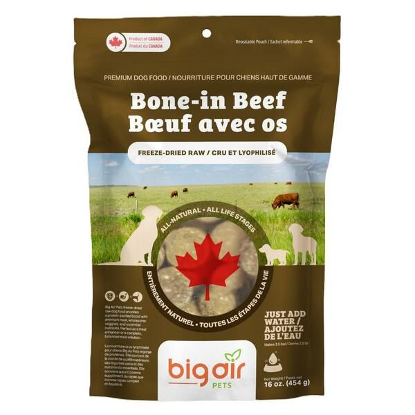 Freeze Dried Raw Bone-In Beef 454GM