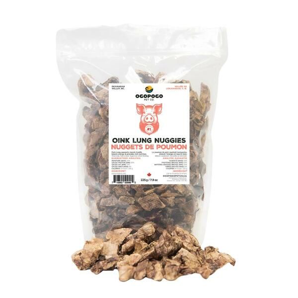 Ogopogo Pet Oink Lung Nuggies 225GM