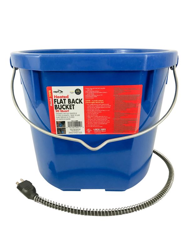 Heated Plastic Flatback Bucket 20QT 115W