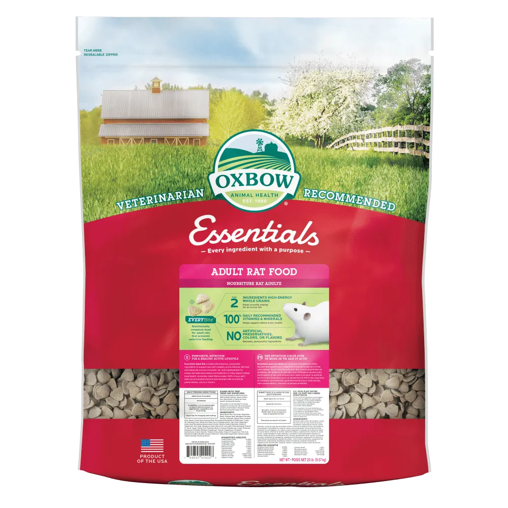 Oxbow Essentials Adult Rat Food 20lb