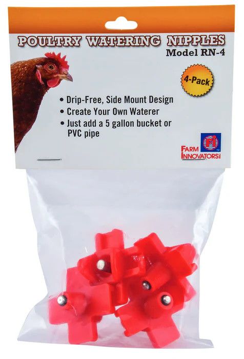 Heated Poultry Drinker Nipple 4PK