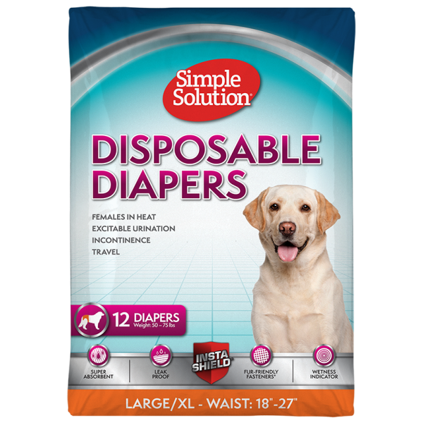 Simple Solution Disposable Diapers L/XL 12PK