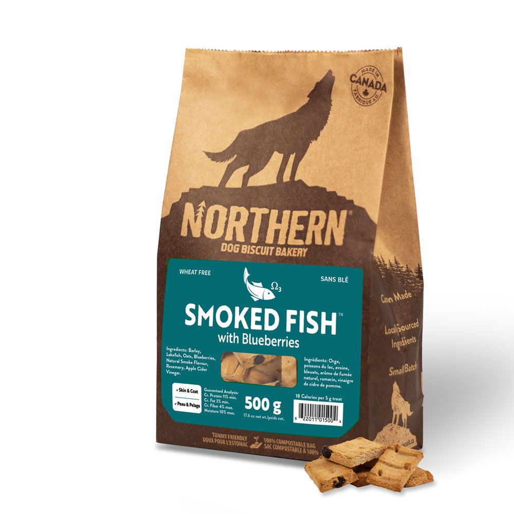 Northern Biscuits Wheat Free Smoked Fish &amp; Blueberry [DOG] 500GM