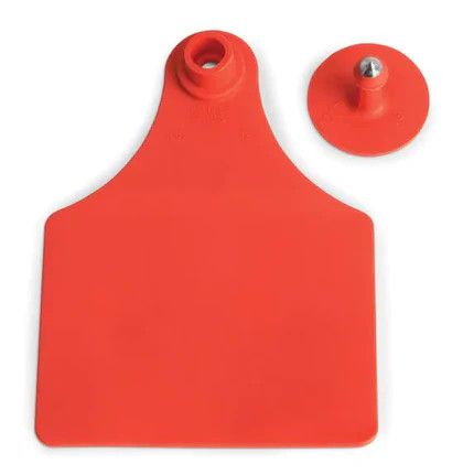 Allflex Livestock Tags 2PC Blank 25PK Super Maxi Red