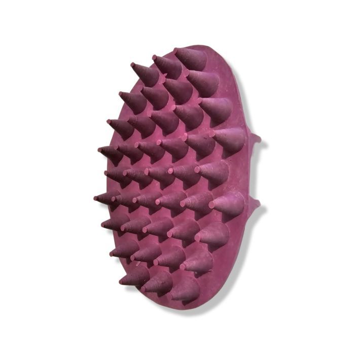 Rubber Massage Curry Comb Purple