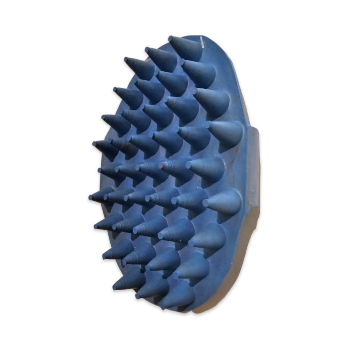 Rubber Massage Curry Comb Royal Blue