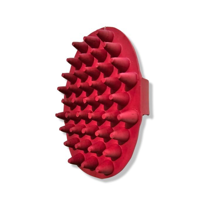 Rubber Massage Curry Comb Pink