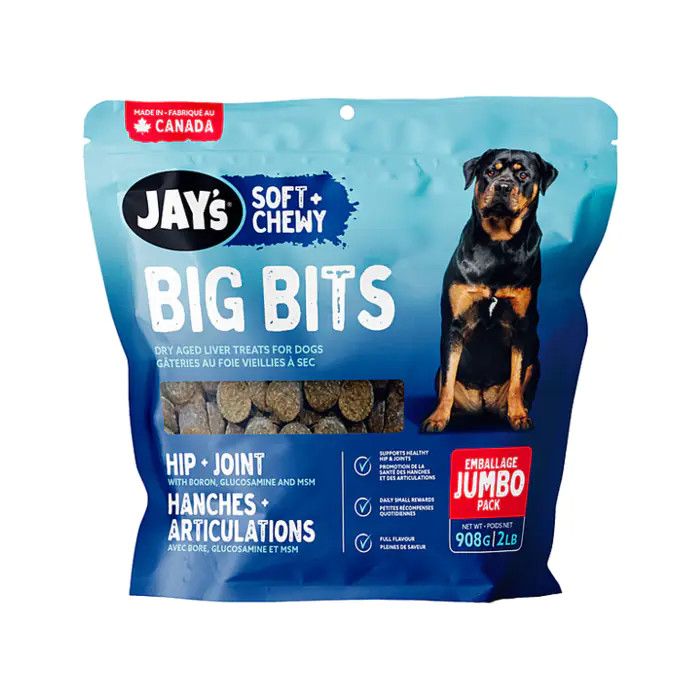 Jay’s Big Bits Hip &amp; Joint Treats 908GM