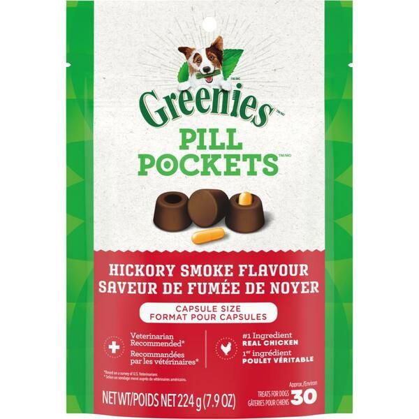 Greenies Pill Pockets Hickory Smoke [DOG] 7.9 OZ / 30 CAPS