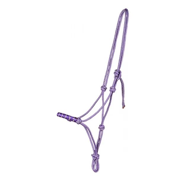 Sierra Braided Nose Two-tone Rope Halter Purple/Silver