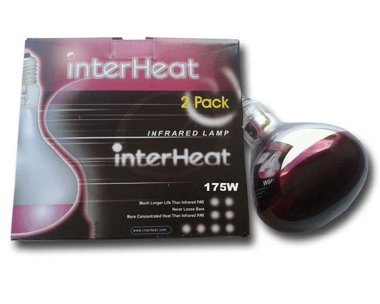 Interheat Bulb Red 2 Pack 175W