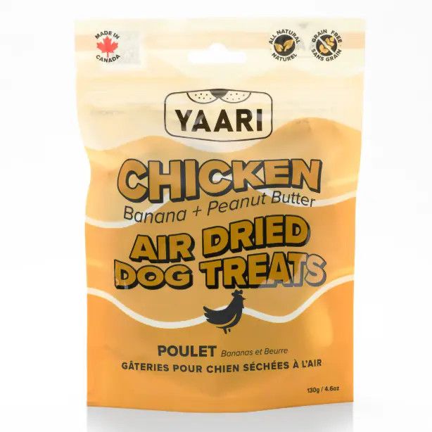 Yaari Air Dried Treats Chicken Banana &amp; Peanut Butter 130GM