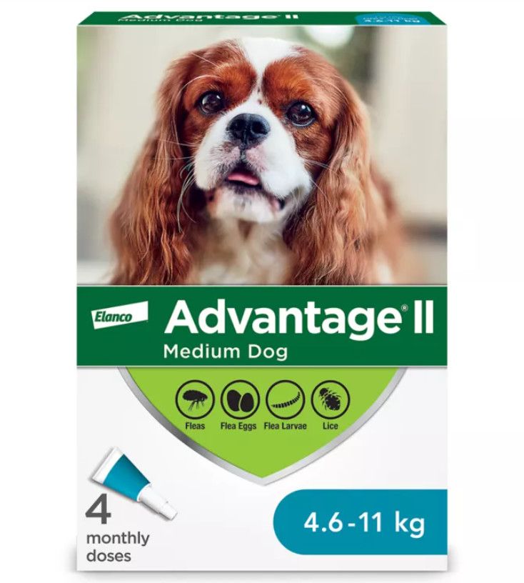 Advantage II  - 4 Dose [DOG] 4.6 - 11KG