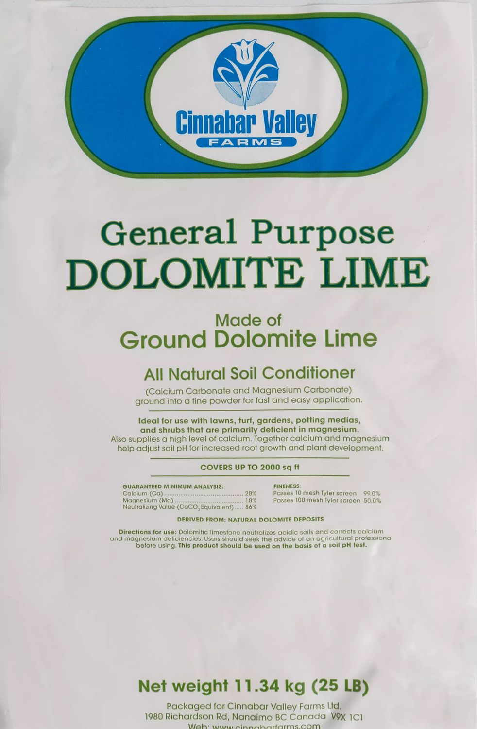 Dolomite Lime All Purpose 25LB