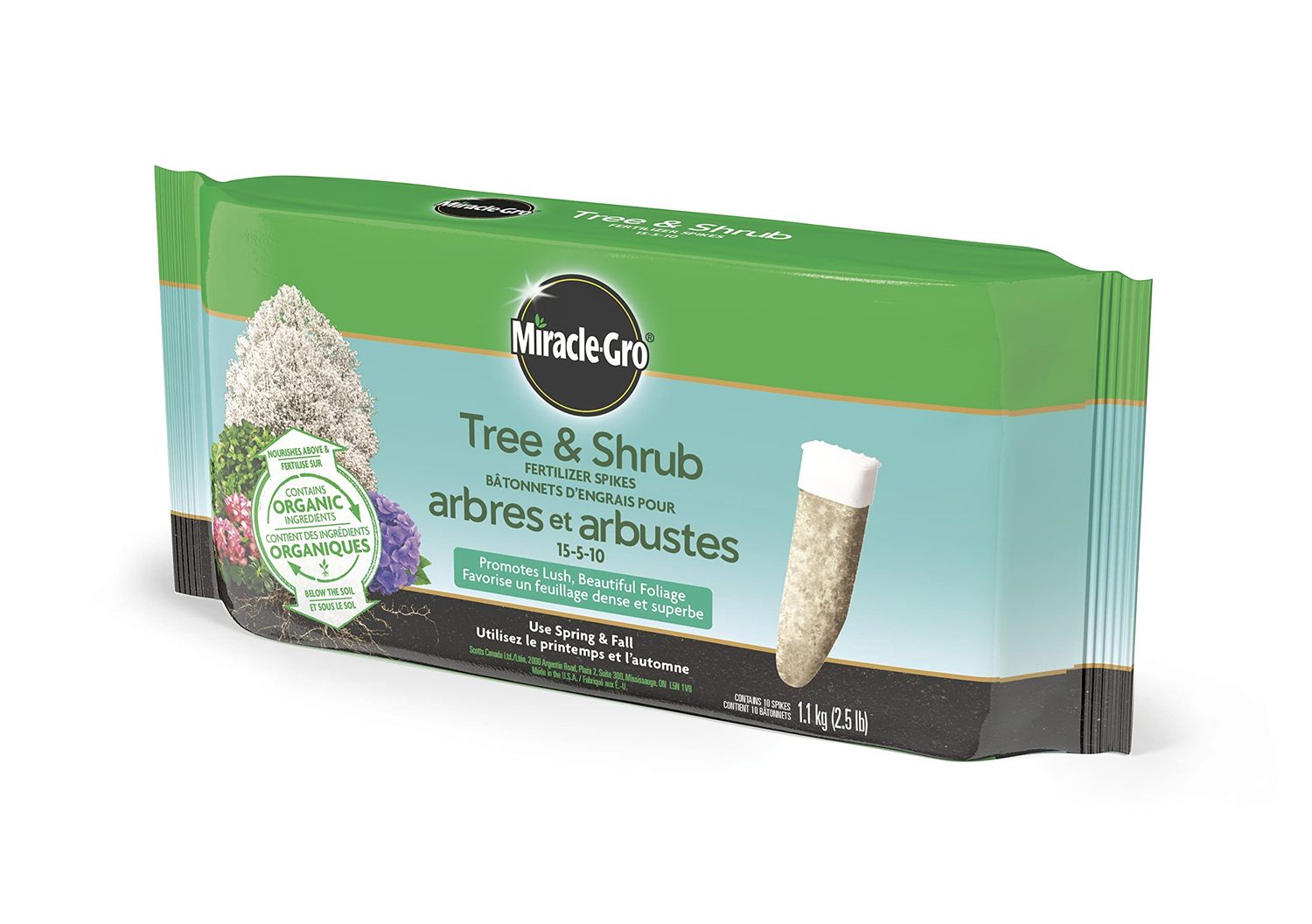 Miracle Gro Tree &amp; Shrub Fertilizer Spikes 15-5-10 10pk