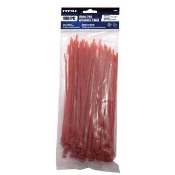 Zip Ties 8" Red 100PK