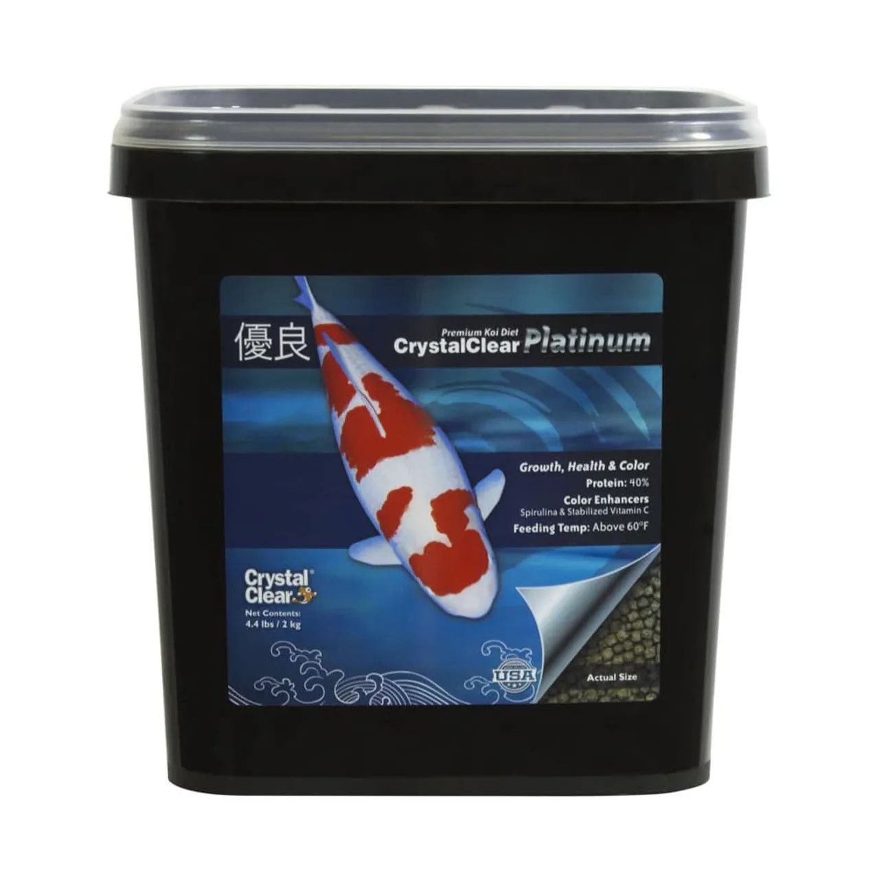 CrystalClear Platinum Koi Fish Food Standard Pellet 8.8LB