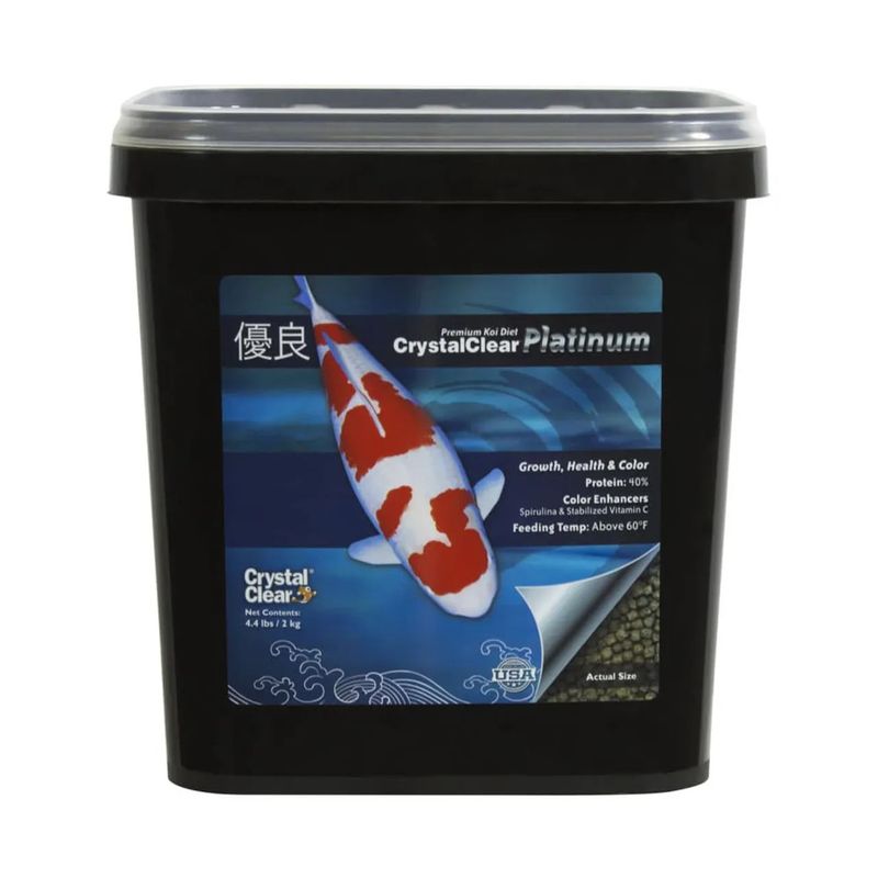 CrystalClear Platinum Koi Fish Food Standard Pellet 8.8LB
