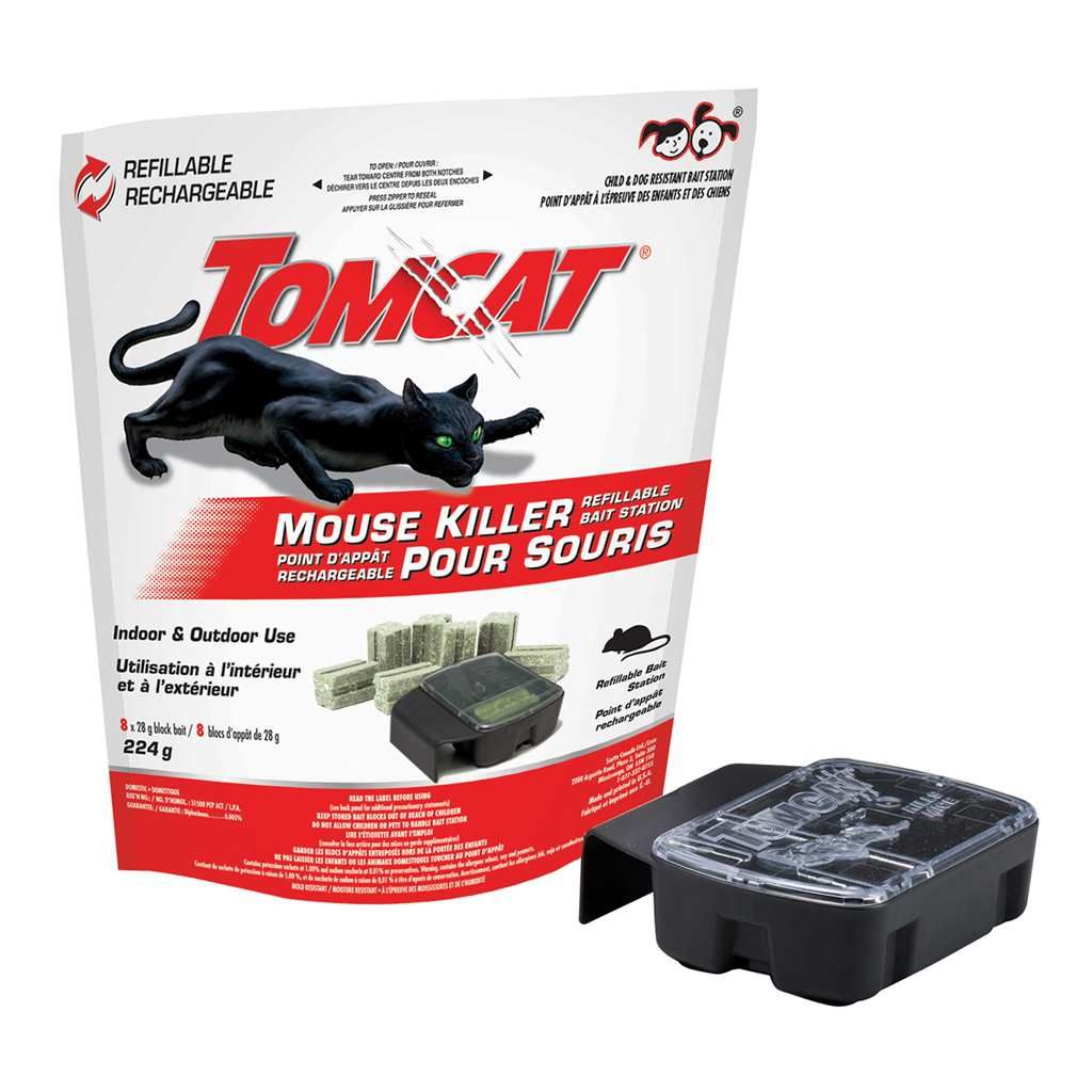 Tomcat Mouse Killer Refillable Bait Station 8 X 28GM
