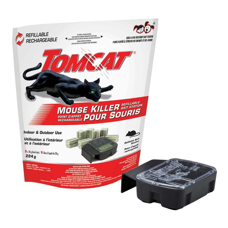 Tomcat Mouse Killer Refillable Bait Station 8 X 28GM