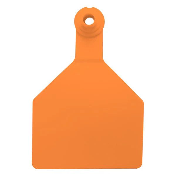 Stockman Z Tags 2PC Bull &amp; Cow - Orange 25 PKG