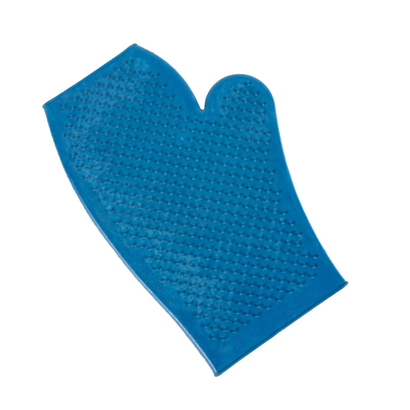 Blue Rubber Grooming Mitt