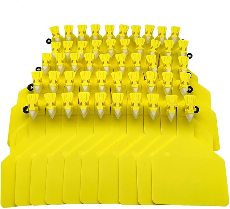 Z Tags 1PC Tags Blank Calf,  Sheep,  Goat - Yellow 50 PKG