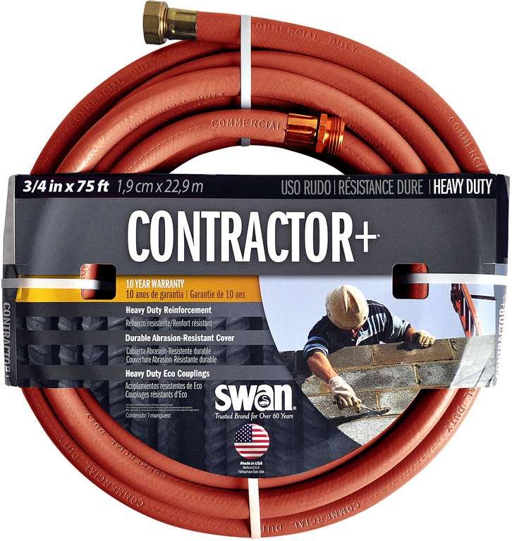 Heavy Duty Contractor Hose 3/4" x 75'