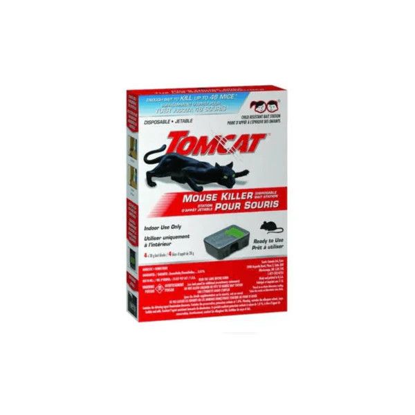 Mouse Bait Station Disposable 1 x 28g Tomcat Indoor Only^