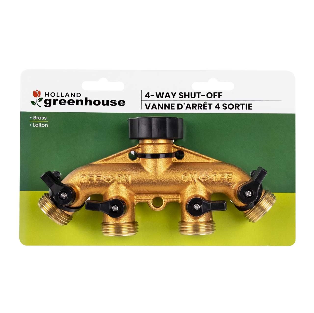 Brass 4-Way Shut Off Valve