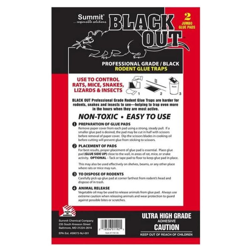 Summit Blackout Glue Traps 2/Pk X-large Professional Grade