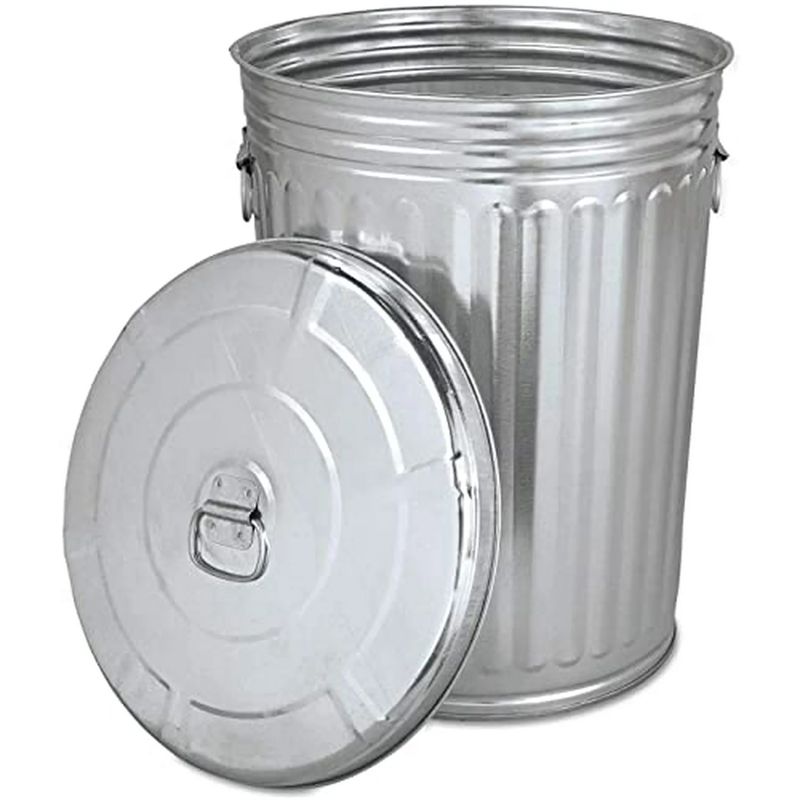Galvanized Can with Lid 62.3 L