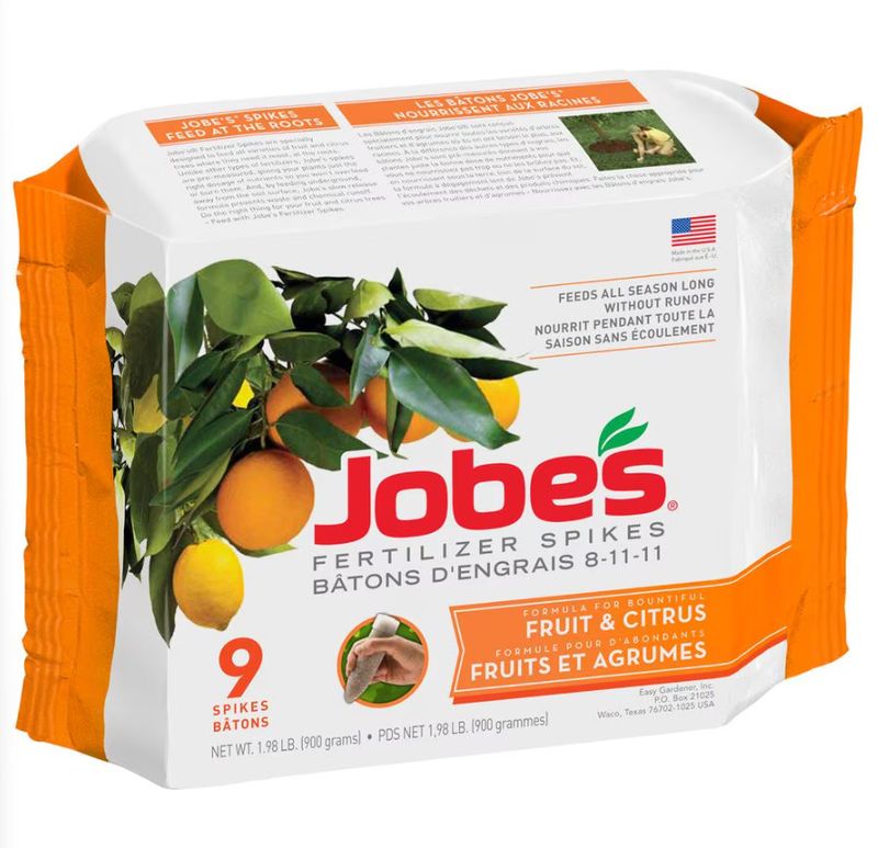 Jobe's Fruit &amp; Citrus Fertilizer Spikes 8-11-11 9pk