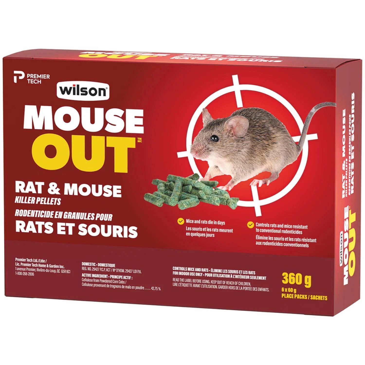 Wilson MouseOut + Rat Killer Pellet 360GM