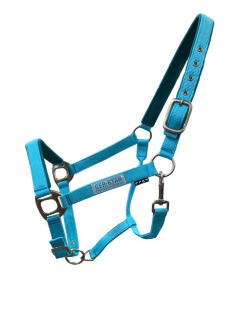 Padded Nylon Halter Turquoise Full