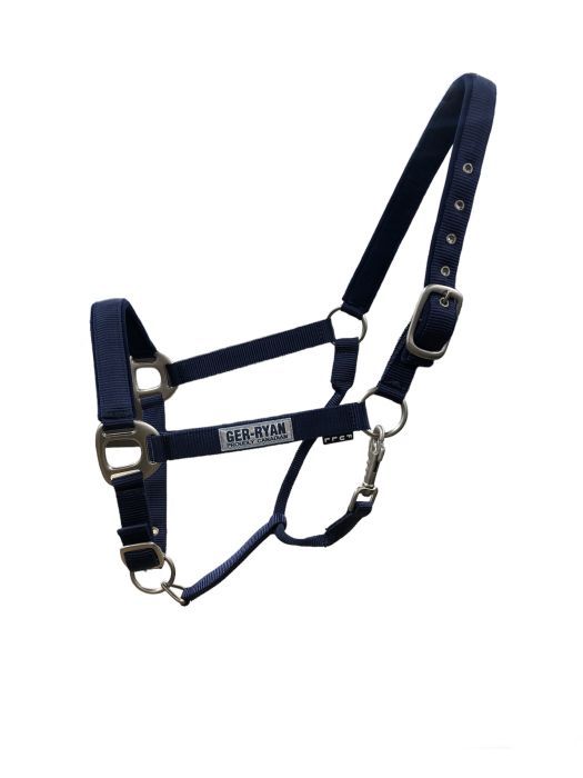 Padded Nylon Halter Navy Cob