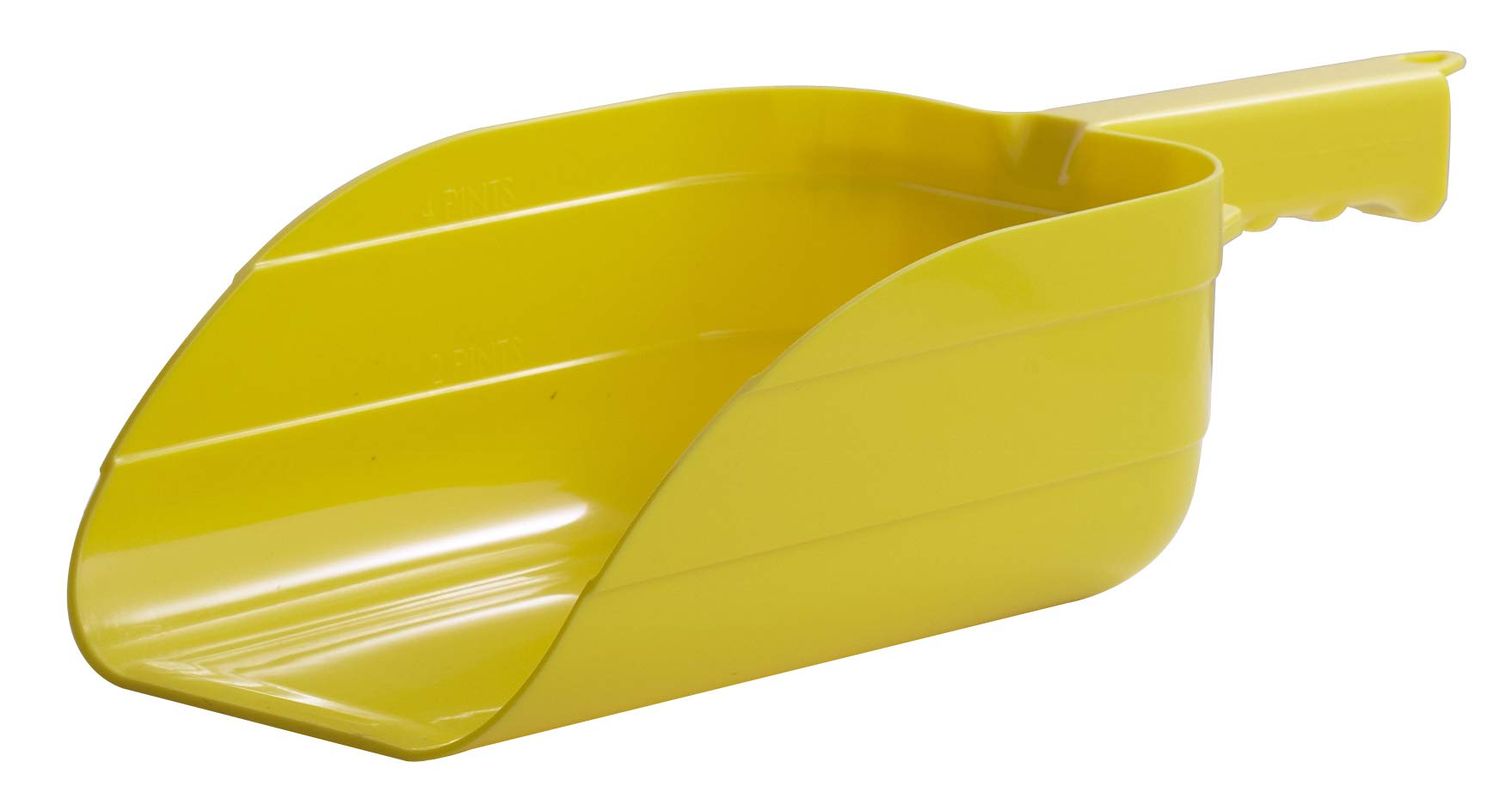 Tuff Stuff Square Open Feed Scoop Yellow