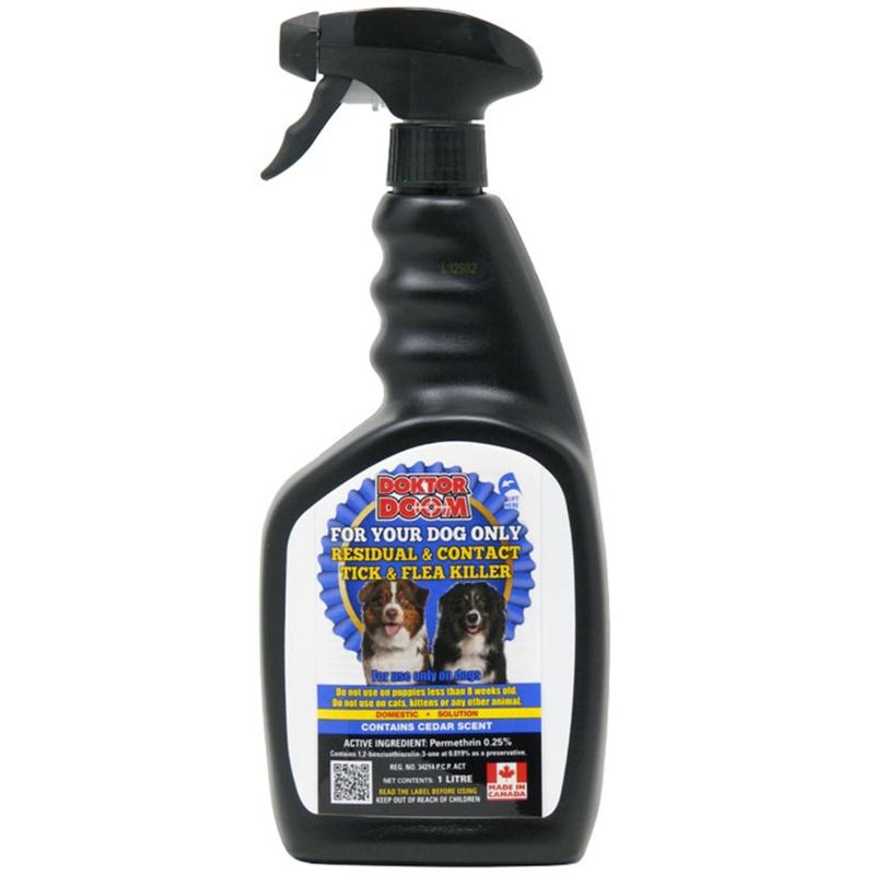 Doktor Doom For Your Dog Only Residual Barrier Tick &amp; Flea Killer 1L