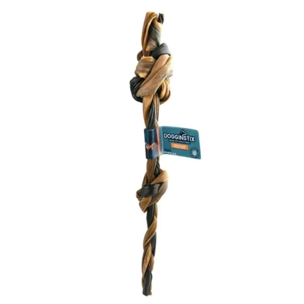 Dogginstix Braided Lamb Collagen Double Knots~*^