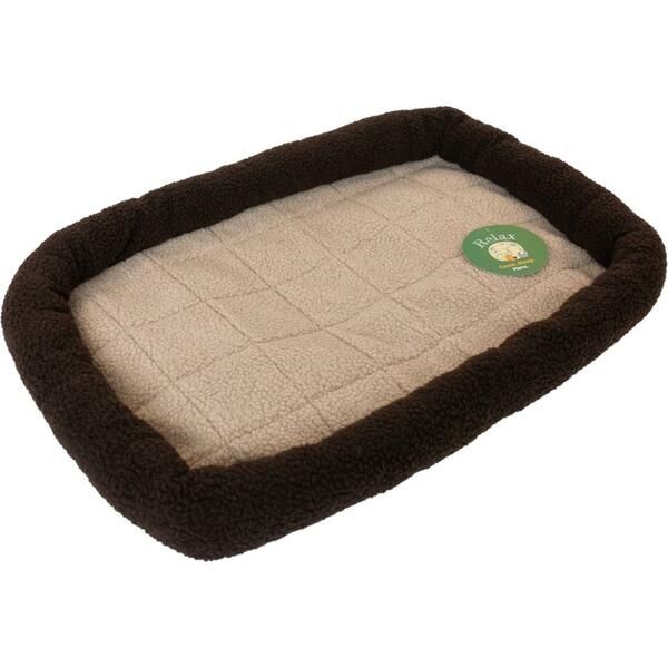 Relax Sherpa Bolster Mat 2tone Brown 30" x 20"