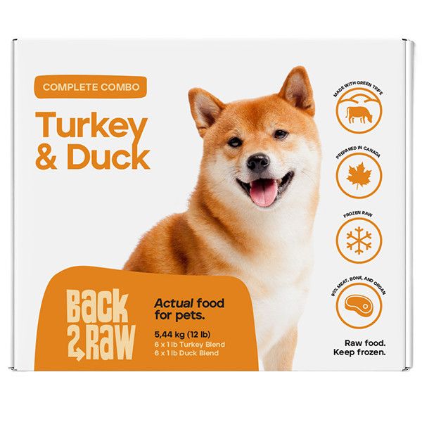 Back2Raw Frozen - Complete Combo Duck Blend/Turkey Blend [DOG] 12LB