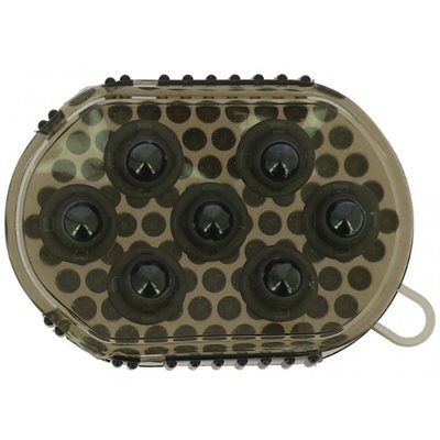 Gel Massage Mitt w/ Rollers Black