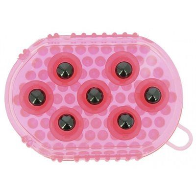 Gel Massage Mitt w/ Rollers Pink