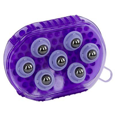Gel Massage Mitt w/ Rollers Purple