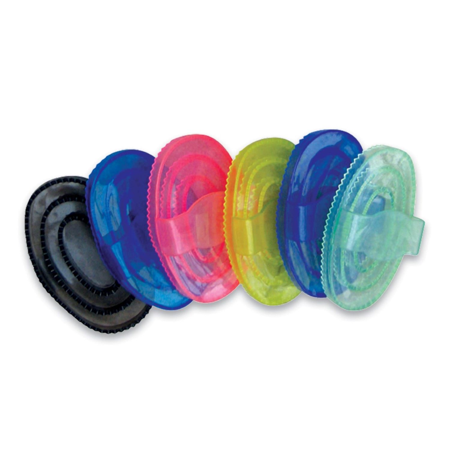 Transparent Rubber Curry Comb Yellow