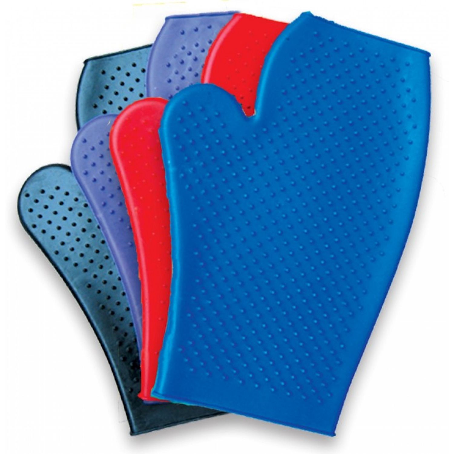 Rubber Grooming Mitt Navy