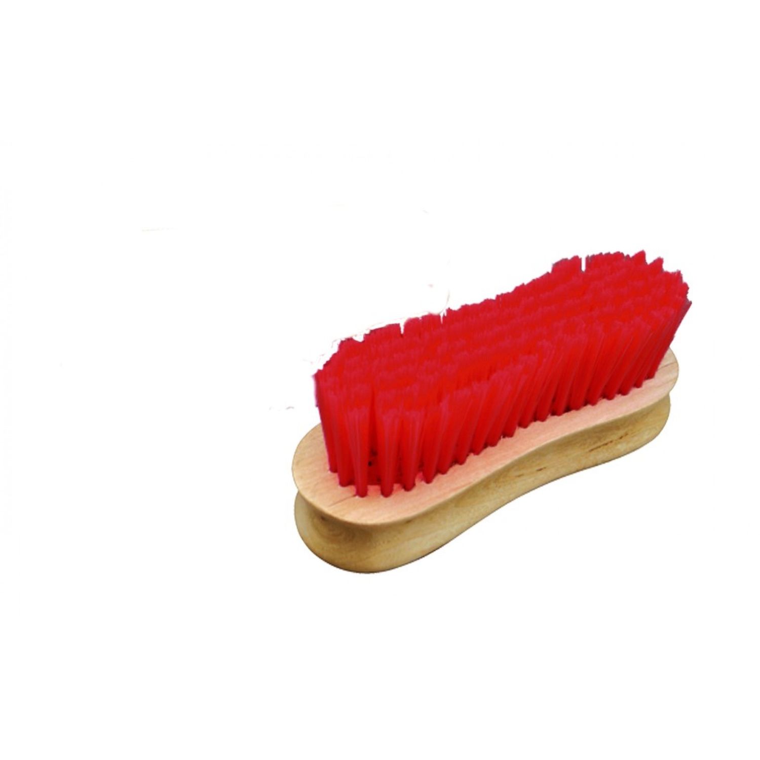 Wooden Backed Face Brush Neon Red