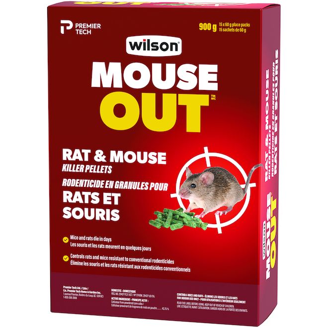 Wilson MouseOut &amp; Rats Pellets 900GM